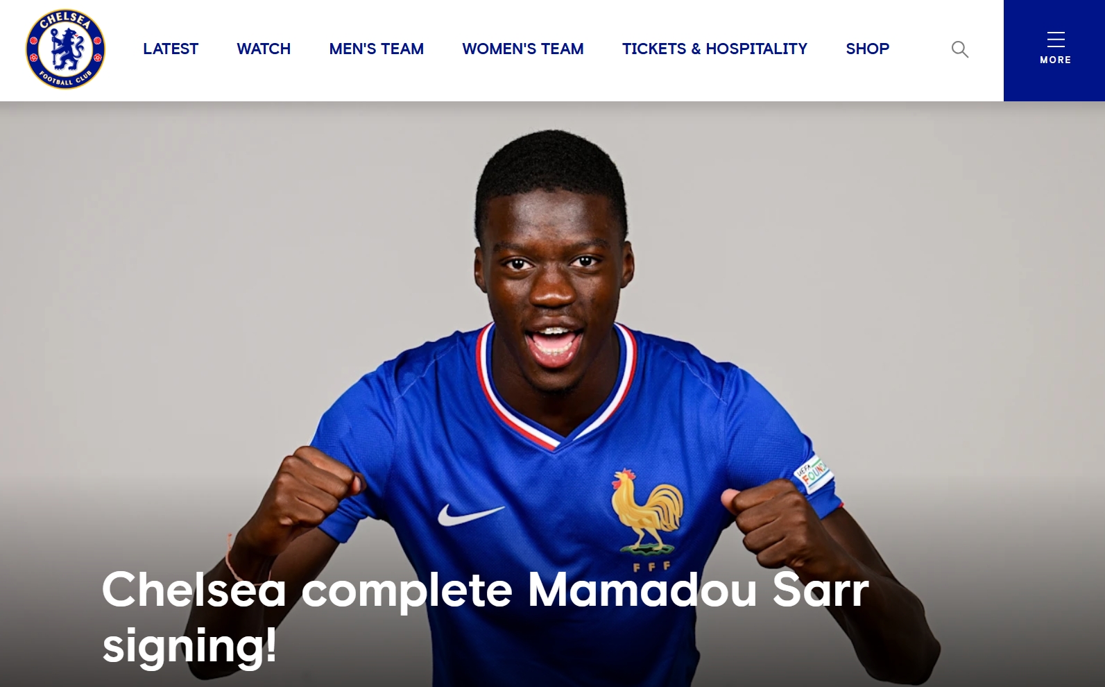 马马杜-萨尔:梦想随切尔西夺英超欧冠,最钦佩的蓝军名宿是坎特